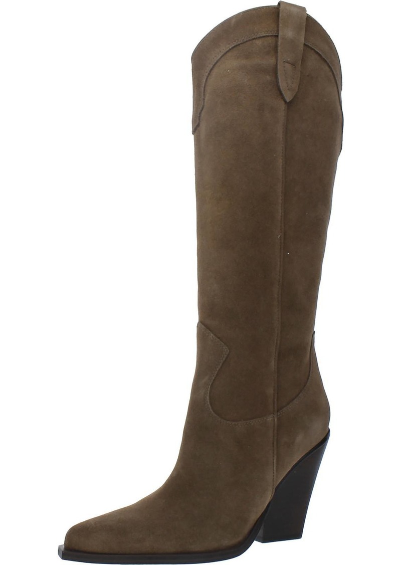 Marc Fisher Nalita Womens Suede Tall Cowboy, Western Boots