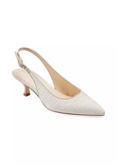 Marc Fisher Textile & Leather Slingback Pumps