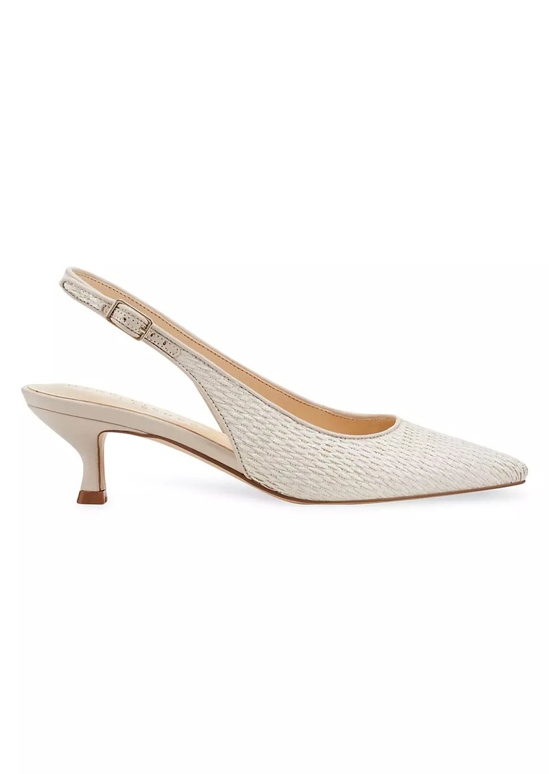 Marc Fisher Textile & Leather Slingback Pumps