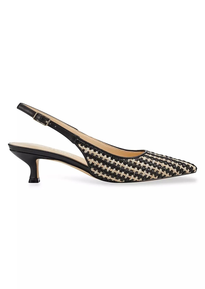 Marc Fisher Textile & Leather Slingback Pumps