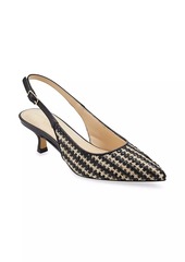 Marc Fisher Textile & Leather Slingback Pumps