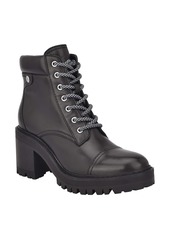 Marc Fisher LTD Wenner Lace-Up Boot in Black Leather at Nordstrom