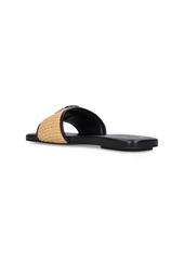 Marc Jacobs 10mm The J Marc Raffia Flat Sandals