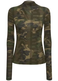 Marc Jacobs Camo Sheer Long Sleeve T-shirt