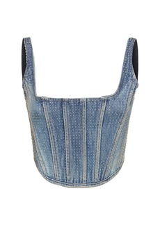 Marc Jacobs Crystal Denim Corset