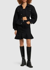 Marc Jacobs Fluted Denim Mini Skirt