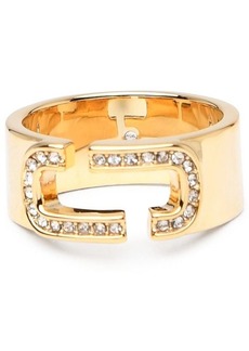 Marc Jacobs GOLD-PLATED BRASS PAVÉ RING