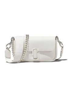 Marc Jacobs 'J Marc Mini' White Shoulder Bag with Logo Buckle in Smooth Leather Woman