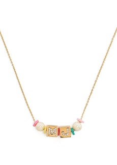 Marc Jacobs logo beaded necklace