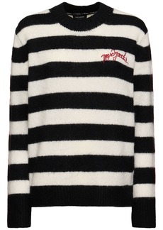 Marc Jacobs Logo Brushed Alpaca Blend Sweater