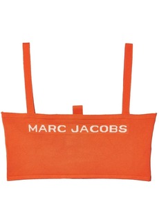Marc Jacobs logo-knit bandeau cropped top