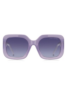 Marc Jacobs 53mm Gradient Polarized Square Sunglasses in Violet Grey/Violet Shaded at Nordstrom Rack