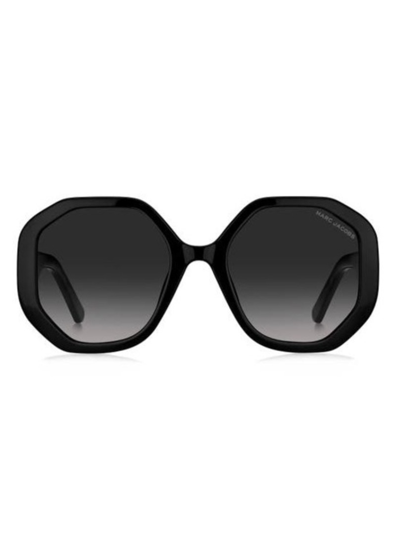 Marc Jacobs 53mm Gradient Round Sunglasses