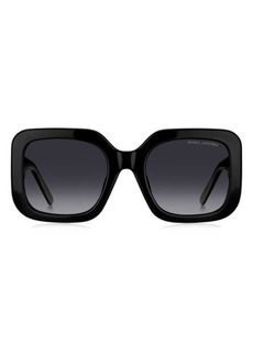 Marc Jacobs 53mm Gradient Polarized Square Sunglasses
