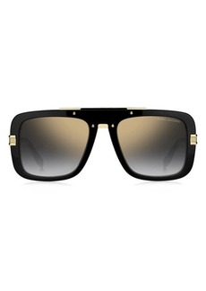 Marc Jacobs 55mm Gradient Rectangle Sunglasses