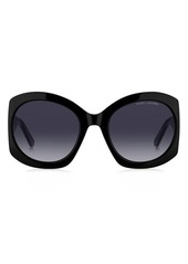 Marc Jacobs 56mm Gradient Rectangular Sunglasses