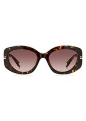 Marc Jacobs 56mm Gradient Rectangular Sunglasses