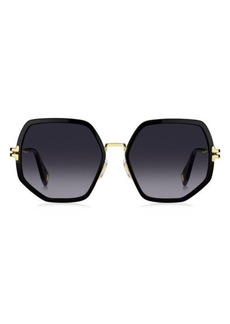 Marc Jacobs 58mm Gradient Angular Sunglasses