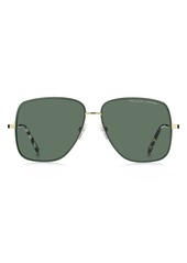 Marc Jacobs 59mm Gradient Square Sunglasses in Gold Teal/Green at Nordstrom Rack