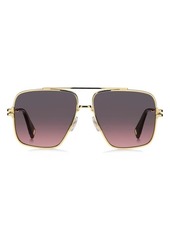 Marc Jacobs 59mm Gradient Square Sunglasses with Chain