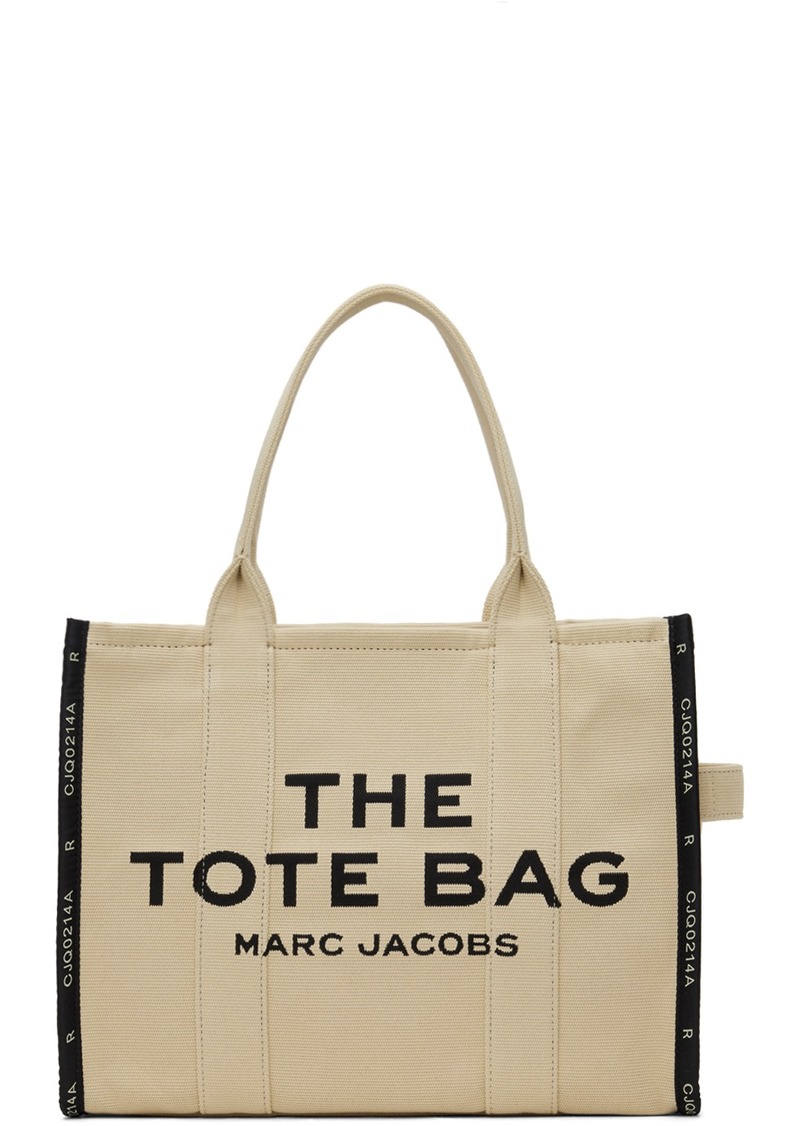 Marc Jacobs Beige Large 'The Jacquard' Tote