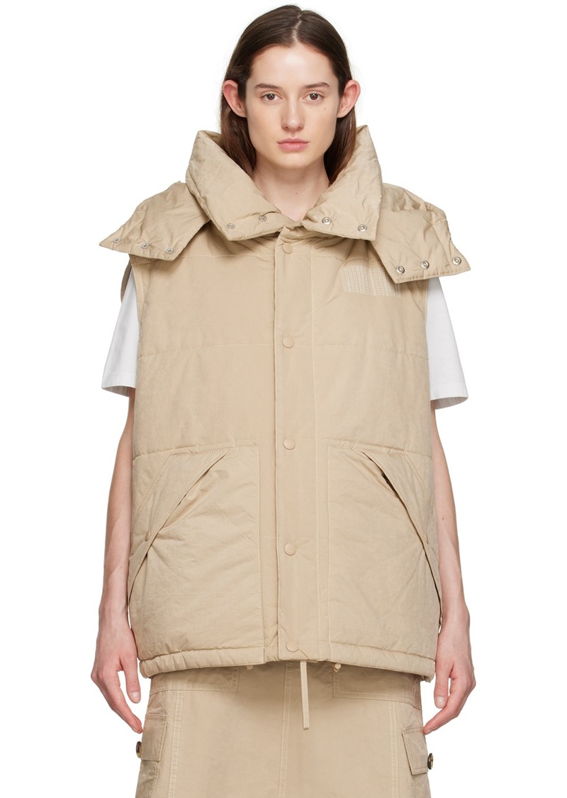 Marc Jacobs Beige Oversized Puffer Vest
