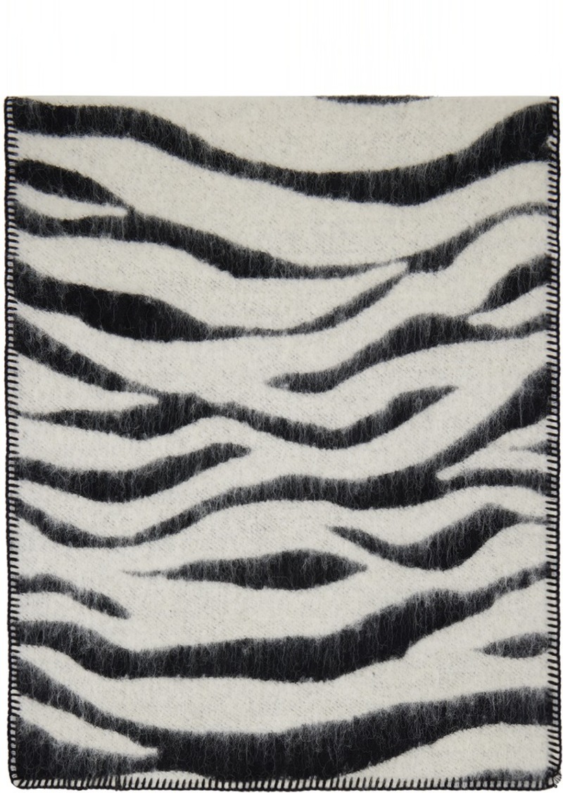 Marc Jacobs Black & White 'The Zebra Brushed' Scarf