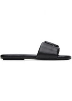 Marc Jacobs Black 'The J Marc Leather' Sandals
