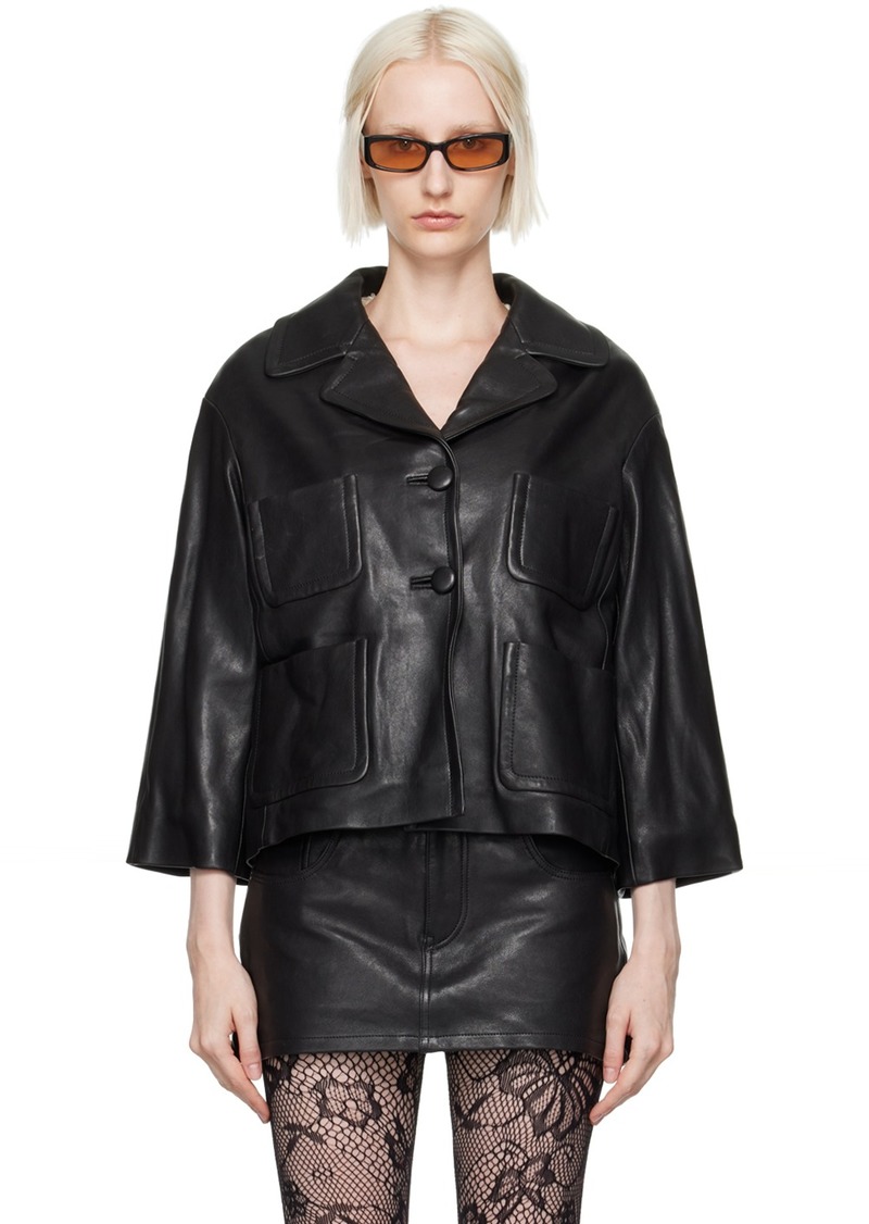 Marc Jacobs Black 'The Lady' Leather Jacket