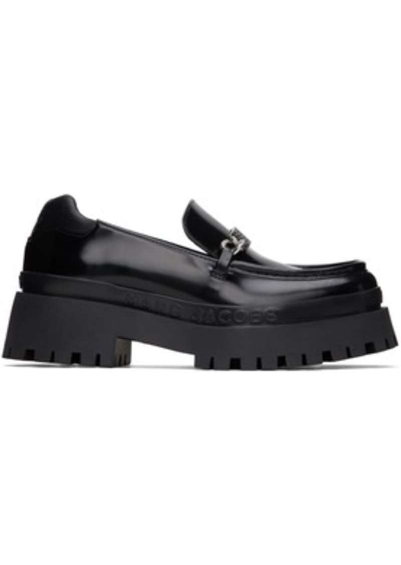 Marc Jacobs Black 'The Leather Barcode Monogram' Loafers