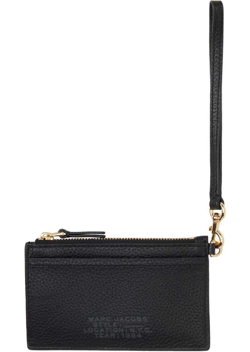 Marc Jacobs Black 'The Leather Top Zip Wristlet' Wallet