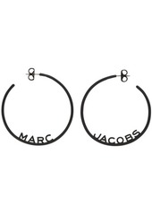 Marc Jacobs Black 'The Monogram Hoops' Earrings