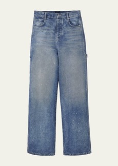 Marc Jacobs Crystal Denim Oversized Jeans