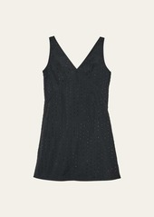 Marc Jacobs Crystal V-Neck Shift Mini Dress