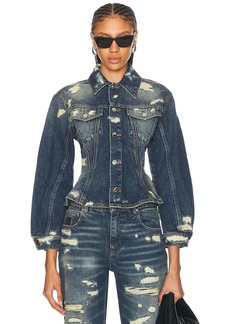 Marc Jacobs Fluted Denim Jacket