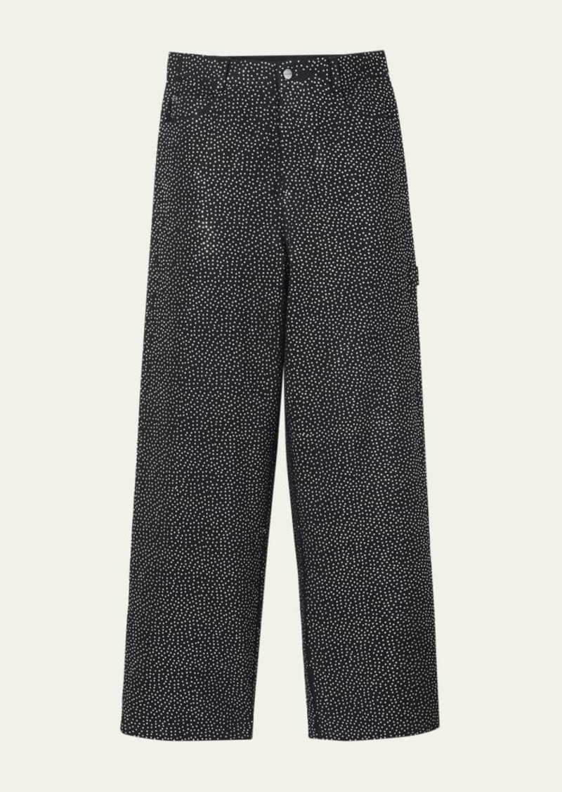 Marc Jacobs Glam Crystal Oversized Jeans