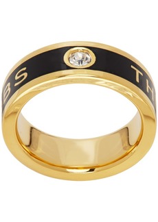Marc Jacobs Gold & Black 'The Medallion' Ring
