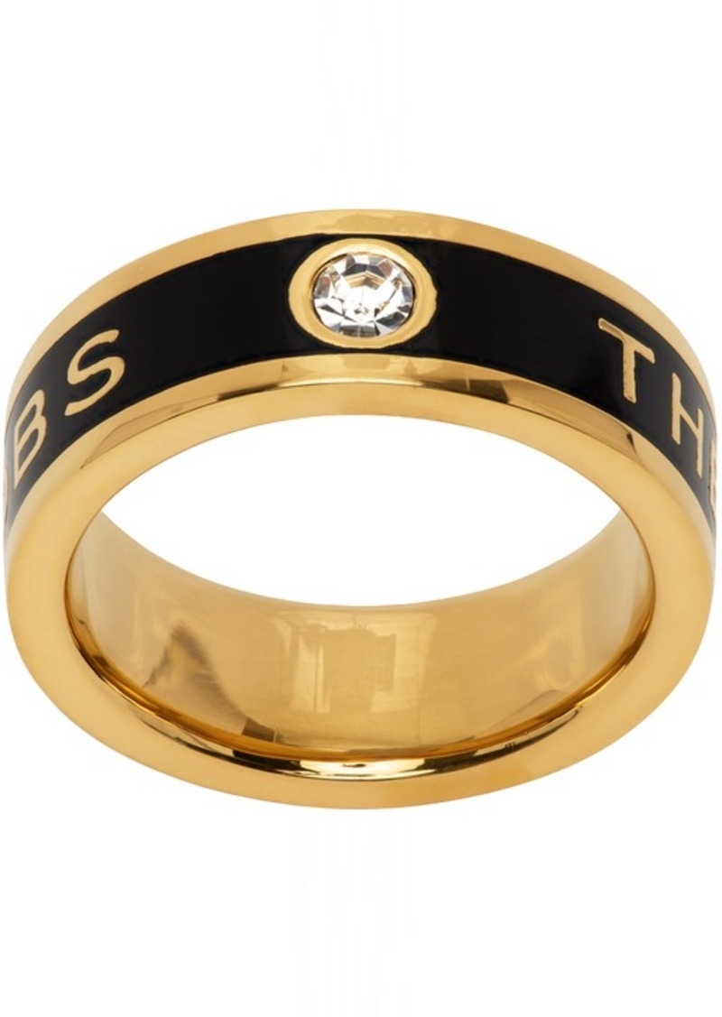 Marc Jacobs Gold & Black 'The Medallion' Ring