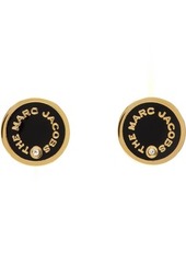 Marc Jacobs Gold & Black 'The Medallion Studs' Earrings