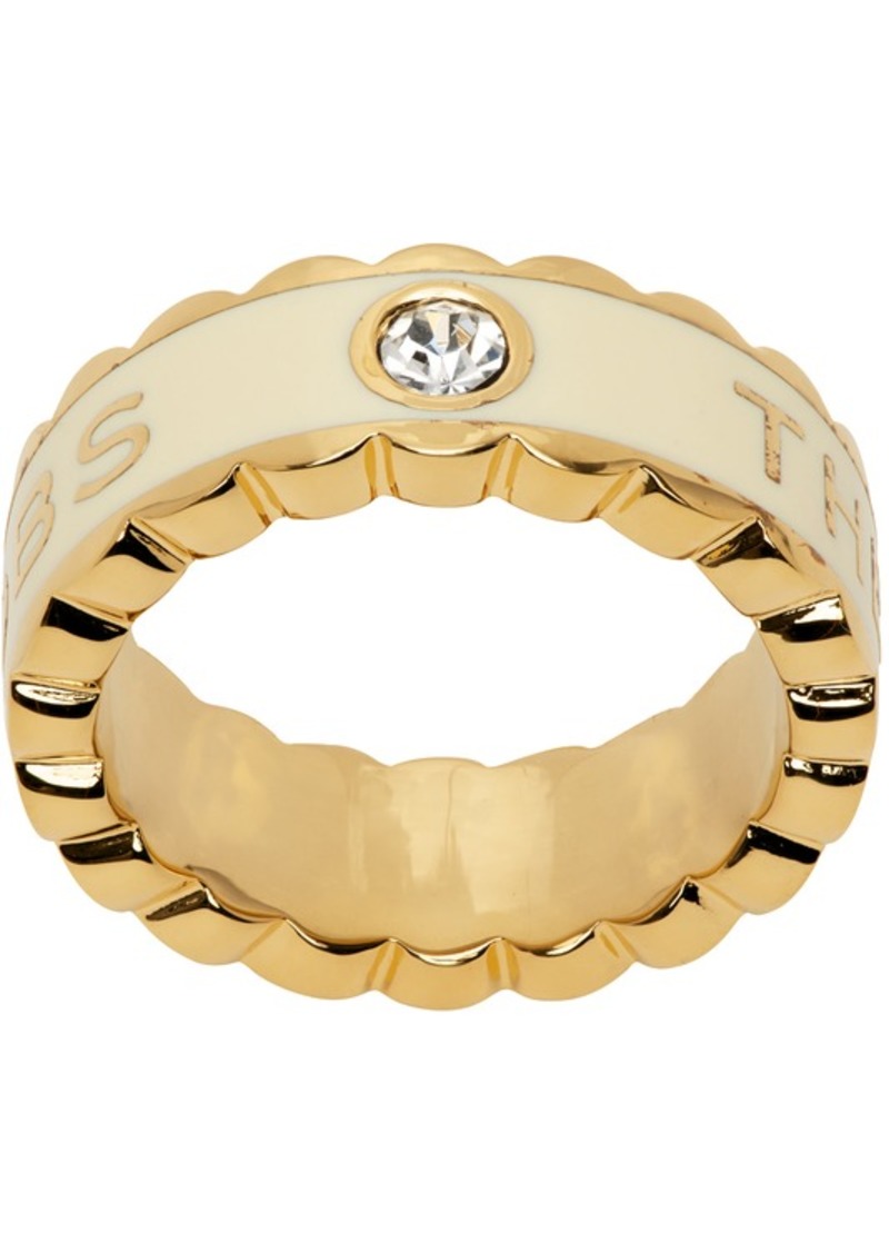 Marc Jacobs Gold & Off-White 'The Scallop Medallion' Ring