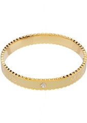 Marc Jacobs Gold & White 'The Medallion' Cuff Bracelet