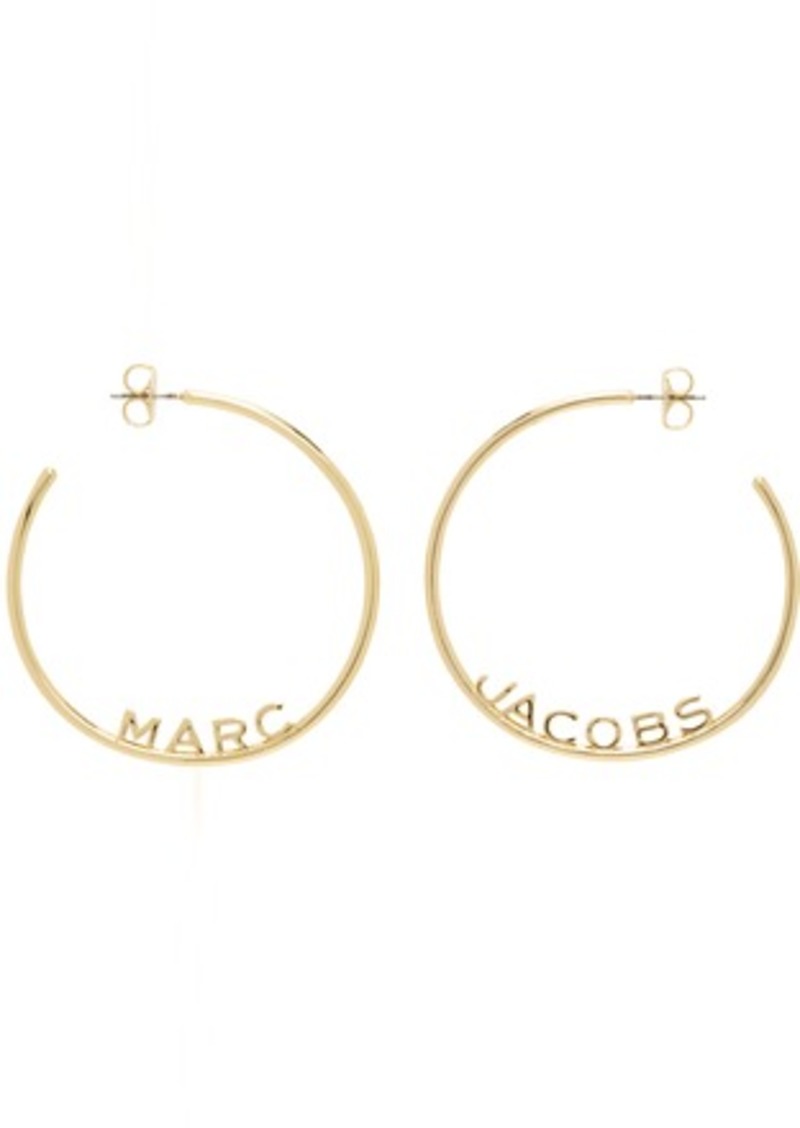 Marc Jacobs Gold 'The Monogram Hoops DTM' Earrings