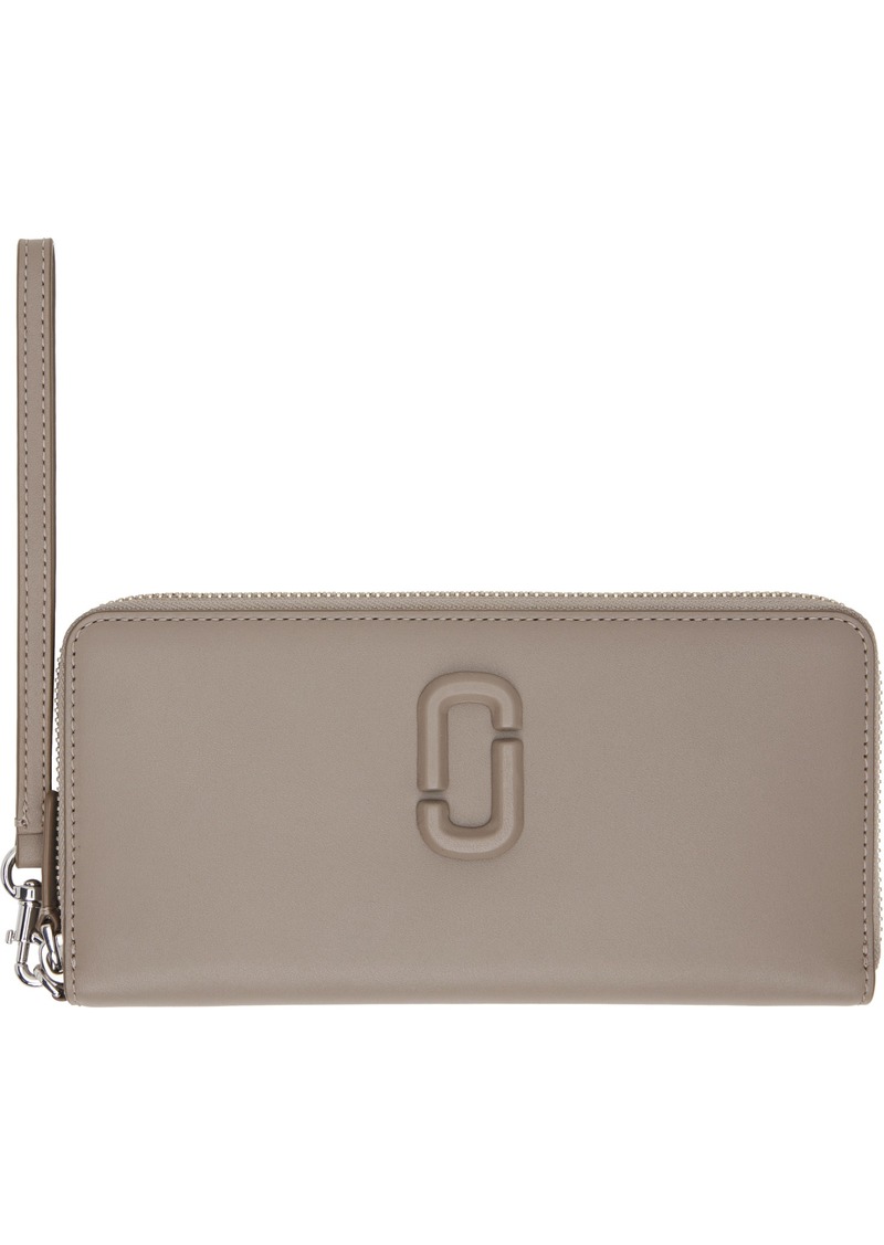 Marc Jacobs Gray 'The Covered J Marc' Continental Wallet