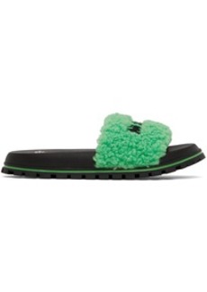 Marc Jacobs Green Bouclé Sandals
