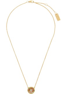 Marc Jacobs Green 'The Marbled Medallion Pendant' Necklace