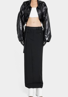 Marc Jacobs Long Trouser Skirt with Skinny Leather Belt