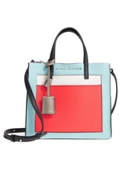 Marc Jacobs Mini Grid Leather Tote in Baby Blue Multi at Nordstrom
