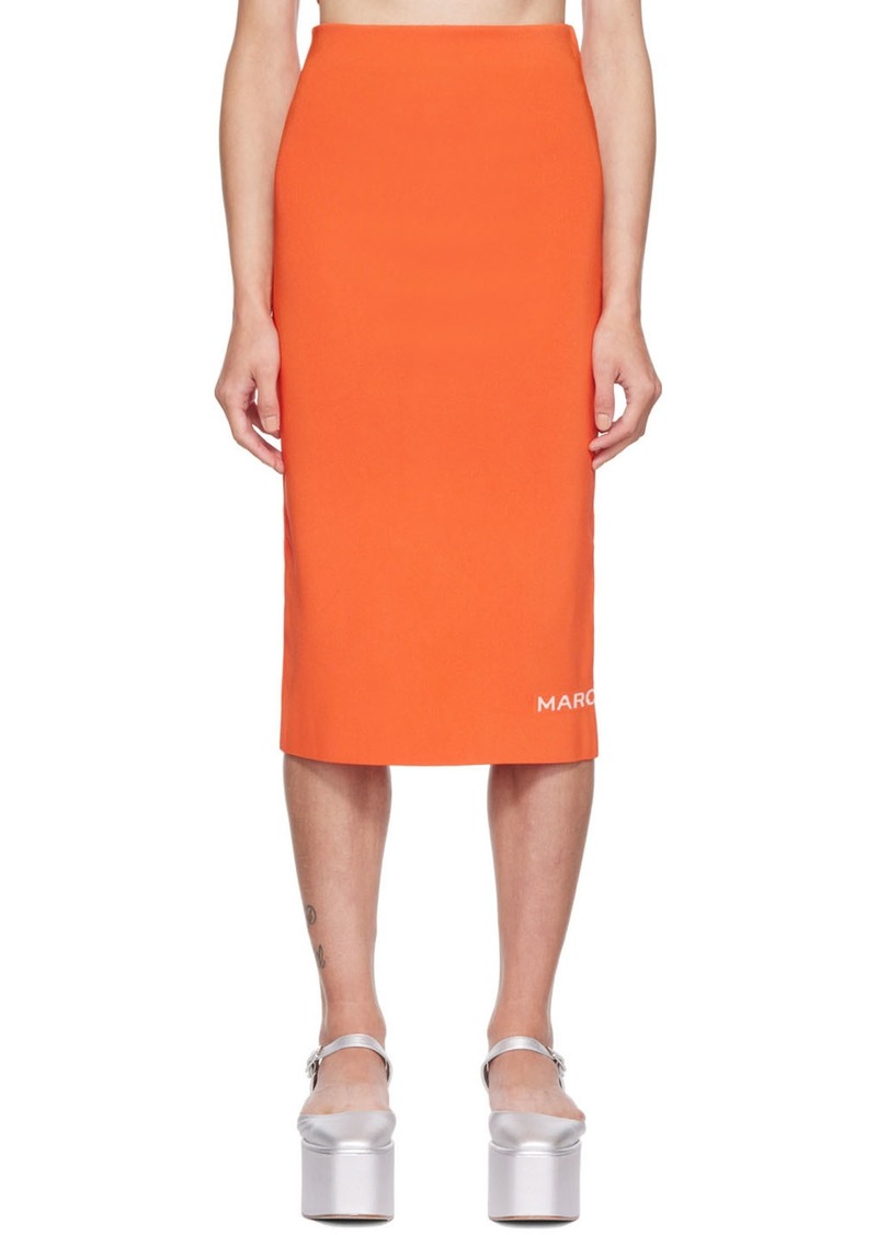Marc Jacobs Orange 'The Tube' Midi Skirt