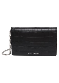 Marc Jacobs Party On a Chain Croc Embossed Leather Shoulder Bag in Black at Nordstrom Rack