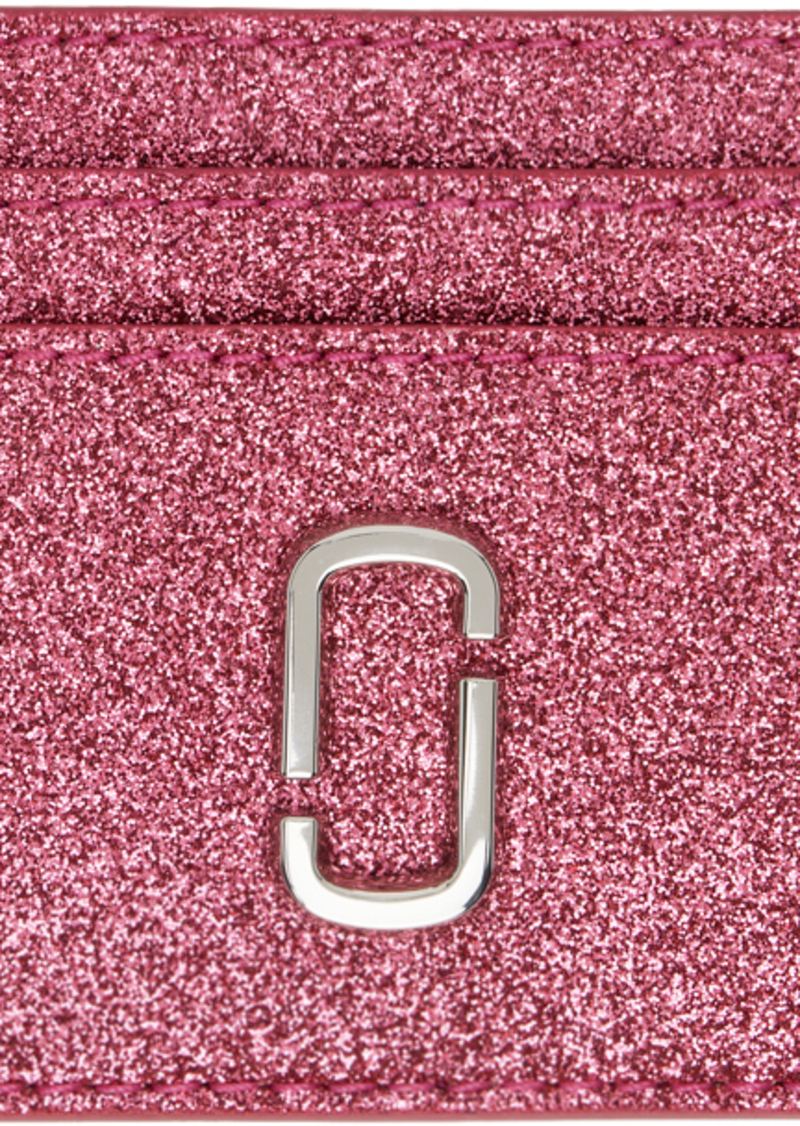 Marc Jacobs Pink 'The Galactic Glitter J Marc' Card Holder